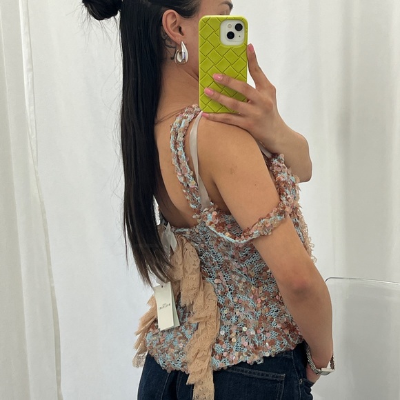 Anna Molinari sequins coquette top - Picture 2 of 4